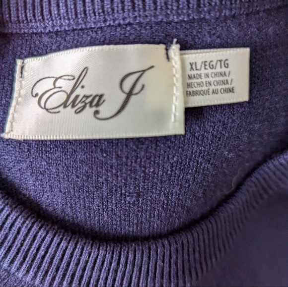 Eliza J Navy Flare Minimalist Sweater Dress ..Size XL - Picture 5 of 7